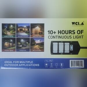 VGLA Outdoor Lighting 10+ Hour Solar Flood Light - Black